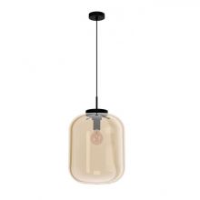 Bulciago lampa wisząca czarna/bursztynowa 1x40W E27